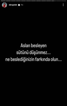 Ebru Polat'tan kafa karıştıran paylaşım: “Aslan besleyen sütünü düşünmez!” 2