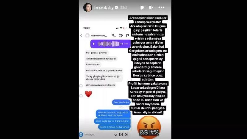Birce Akalay o konuşmaları yayınladı! Güzel oyuncu herkesi bir kez daha uyardı! 2