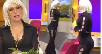 Ceylan, canlı yayında ayağa kalkınca kalça frikiği verdi! Alişan anında mesaj attı “Çabuk değiştir” 2