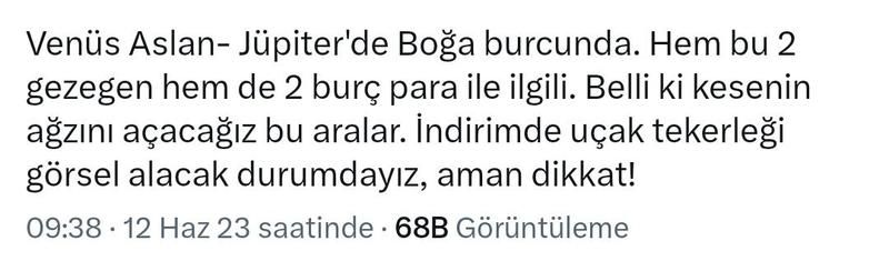 Astrolog Dinçer Güner'den imalı açıklama: “İndirimde uçak tekerleği görsek...” 3