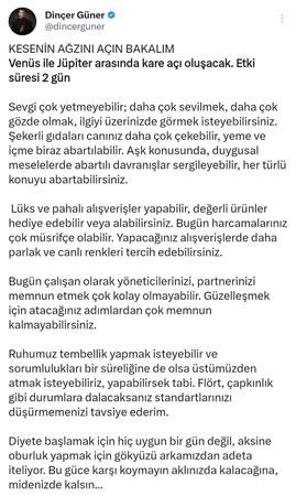Astrolog Dinçer Güner'den imalı açıklama: “İndirimde uçak tekerleği görsek...” 2