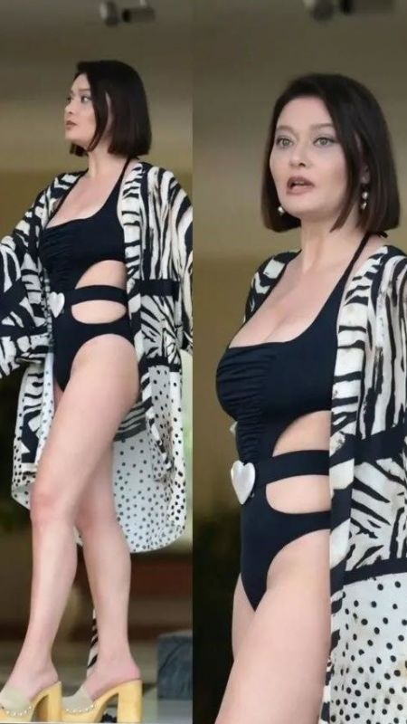 Nurgül Yeşilçay 16 kilo verdi! Ünlü isim mayosunu giydi havuz başına indi! 3