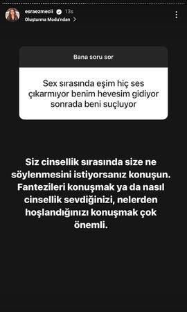 Esra Ezmeci anlatıyor: Cinsel ilişkide ses çıkarmayanlara nasıl tepki verilir? Kadının zevk aldığını söylemesi doğru mudur? 3