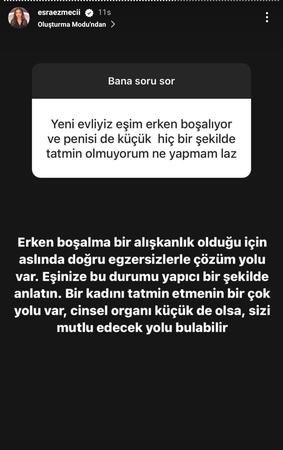 Yeni evlilikte cinsellik problemi: “Hem erken boşalıyor hem penisi küçük!” Esra Ezmeci o tavsiyesi ile olay yarattı: “Egzersizler ile...” 2