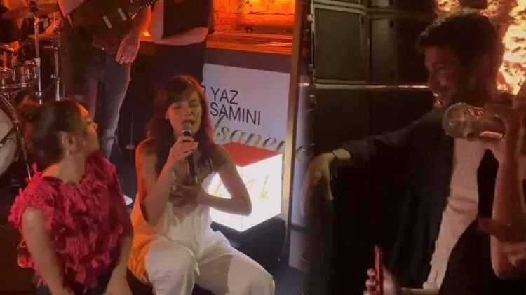 Pınar Deniz sahneye çıktı şarkı söyledi! Kaan Yıldırım sevgilisinden gözlerini alamadı! 2