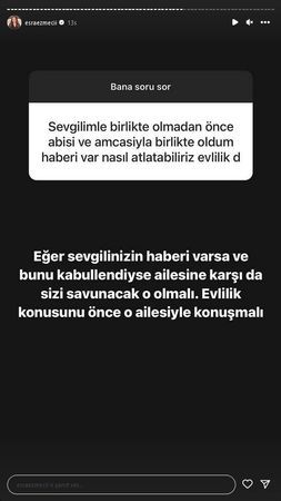 Sevgilisinin abisi ve amcasıyla yatan kadının sorusu olmaz artık dedirtti! Fenomen psikolog Esra Ezmeci evlenmeyi düşünen takipçisine verdiği yanıtla beğeni topladı 2
