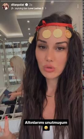 Dilan Polat dolar ve eurodan sonra şimdide altınla gündeme geldi! Kafasına taktı ve o notla paylaştı! Pozları beğeni yağmuruna tutuldu! 2