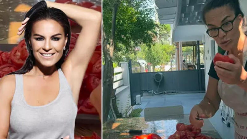 Arka Sokaklar’ın Ayla’sı Filiz Taçbaş kilo kilo domates doğradı, o anlar büyük ilgi gördü 1