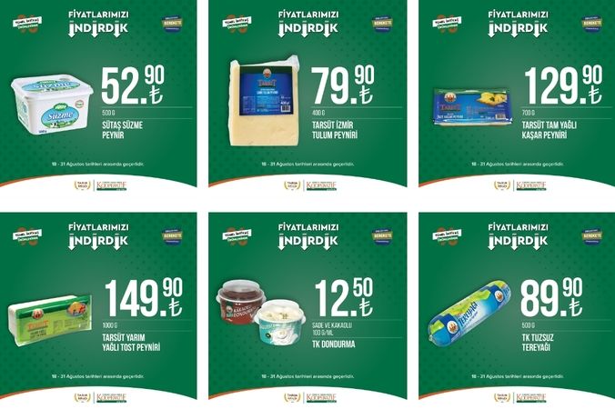 Gaziantepliler, bu fiyatlar daha da gelmez: Peynirler 29,90 TL’ye tereyağları 89,90 TL’ye kadar düştü! Tarım Kredi duyurdu! 3