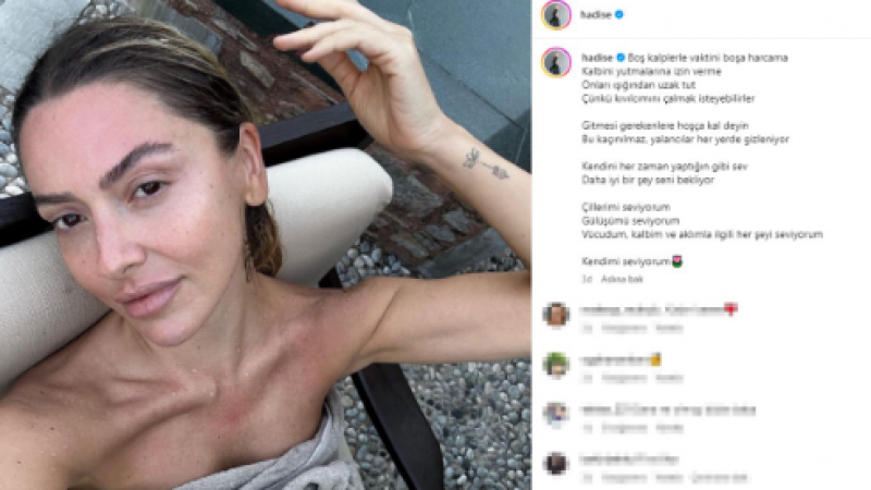 Eski eşi ile barıştığı iddialarını yalanlayan Hadise’den bir yeni gönderme: “Boş kalplere vaktini boşa harcama…” 2