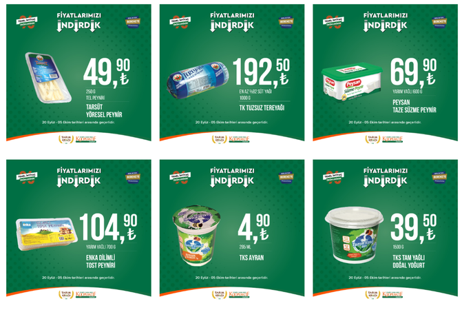 Tarım Kredi Kooperatif indirim kampanyasını duyurdu: 400 gram dana eti sucuk 117,90 TL, 1 kg siyah çay 94,90 TL 5