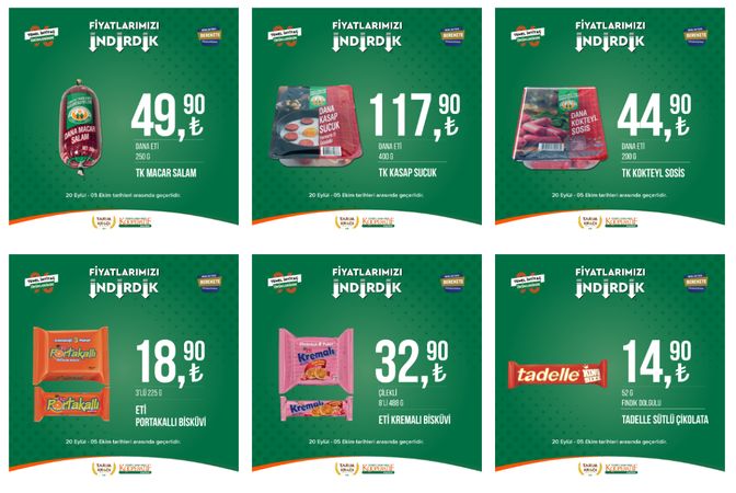 Tarım Kredi Kooperatif indirim kampanyasını duyurdu: 400 gram dana eti sucuk 117,90 TL, 1 kg siyah çay 94,90 TL 1