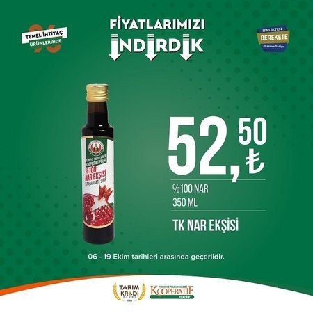 Tarım Kredi Market'ten Ekim Ayı İndirim Bombası! Neler indirimde ve en cazip fiyatlar hangi ürünlerde? 8