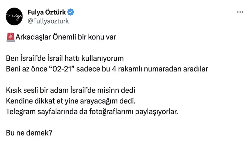 Gazeteci Fulya Öztürk'ten Tehdit Mesajı Alarmı! 5