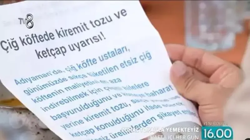"Yemekteyiz"de Ketçaplı Çiğ Köfte Skandalı! 1