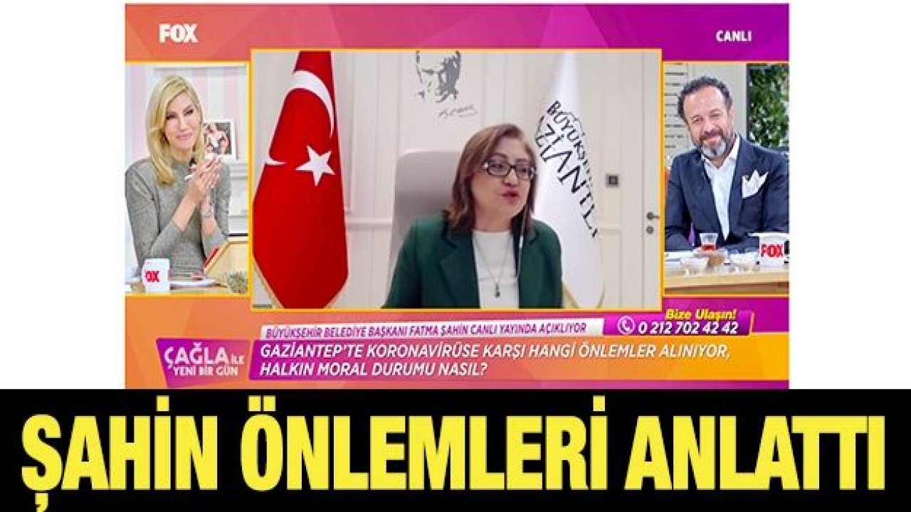 Başkan Şahin FOX TV’ye önlemleri anlattı