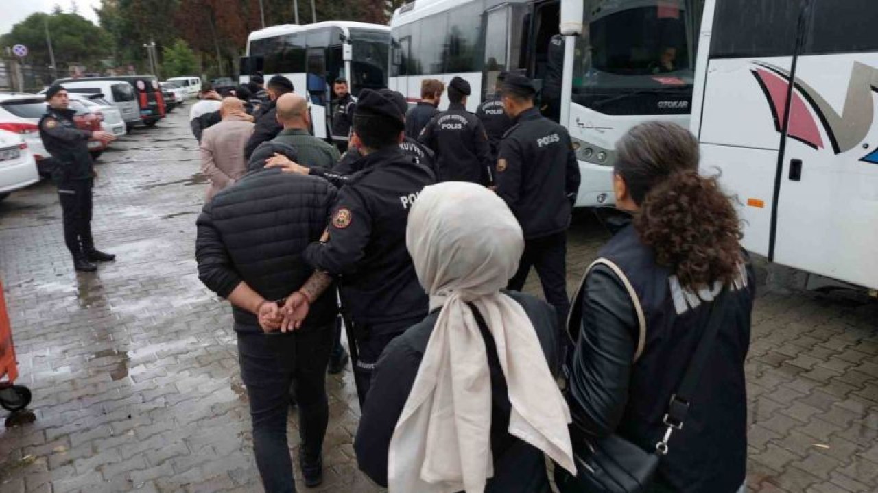 GAZİANTEP'TE DAHİL "Kafes" operasyonunda 15 tutuklama, 2 ev hapsi, 11 adli kontrol