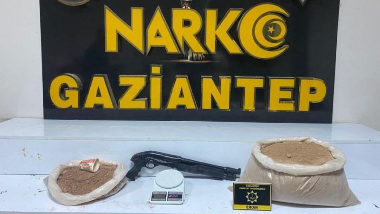 Gaziantep’te bir adreste yapılan aramada 22 kilo eroin ele geçirildi: 3 şahıs tutuklandı