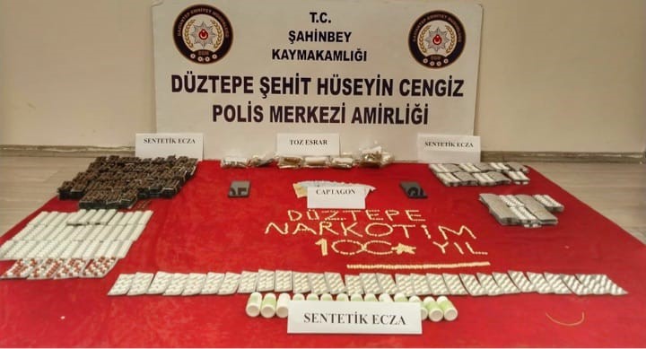 Gaziantep’te uyuşturucu operasyonunda 2 kişi tutuklandı