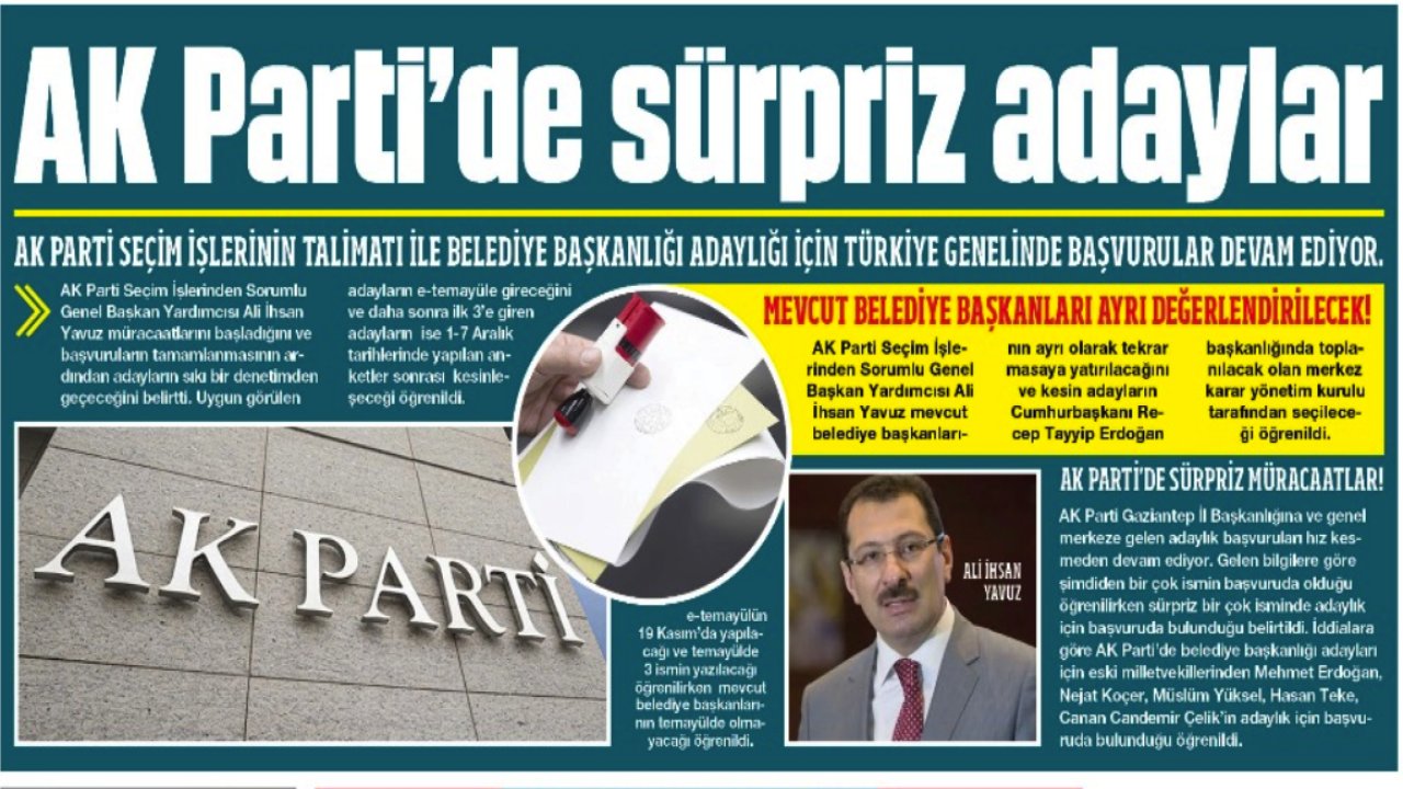 AK Parti'de sürpriz müracaatlar!
