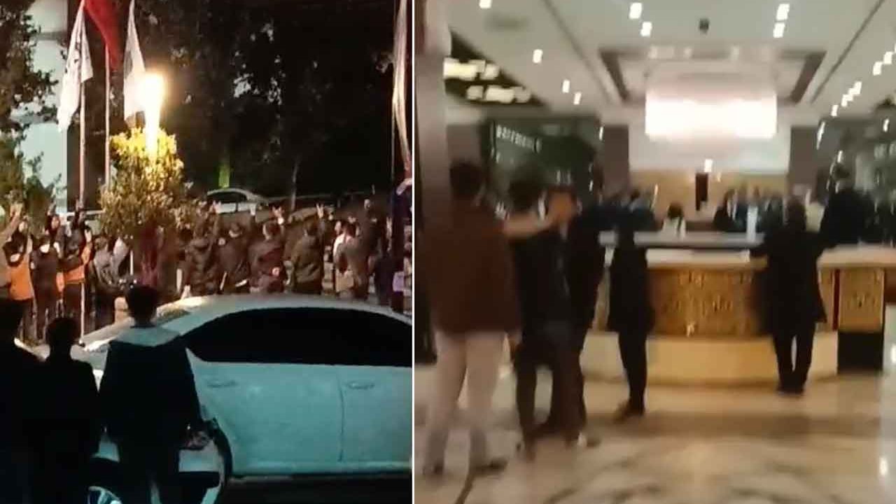 Gaziantep'te MHP'LİLER VE YENİDEN REFAH PARTİLİLER ARASINDA SÖZLÜ TARTIŞMA! SLOGANLAR ATILDI MARŞLAR OKUNDU. İşte O Anlar