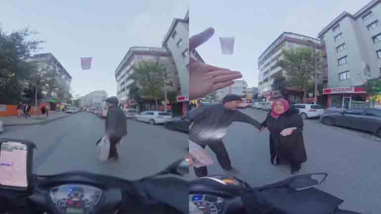 Moto kuryeden servis sürücüsüne 'Polat Alemdar' tepkisi