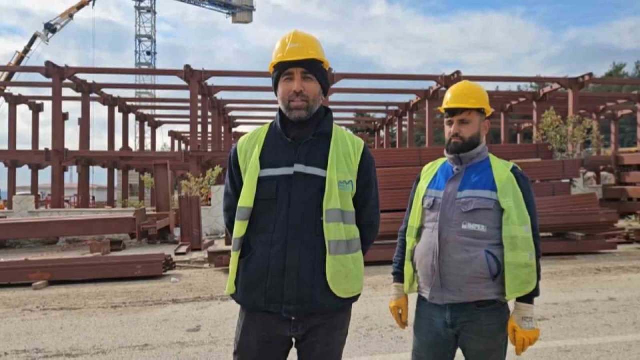 Gaziantep Nurdağı’nda 9 büyüklüğündeki depreme dayanıklı 72 yataklı hastanenin inşaatı sürüyor