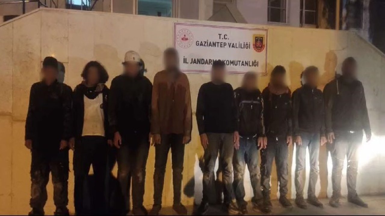 Jandarma'nın Gaziantep'te düzenlediği operasyonda 45 düzensiz göçmen yakalandı