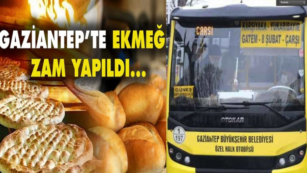 Gaziantep'te Toplu Ulaşımada ZAM GELİYOR!