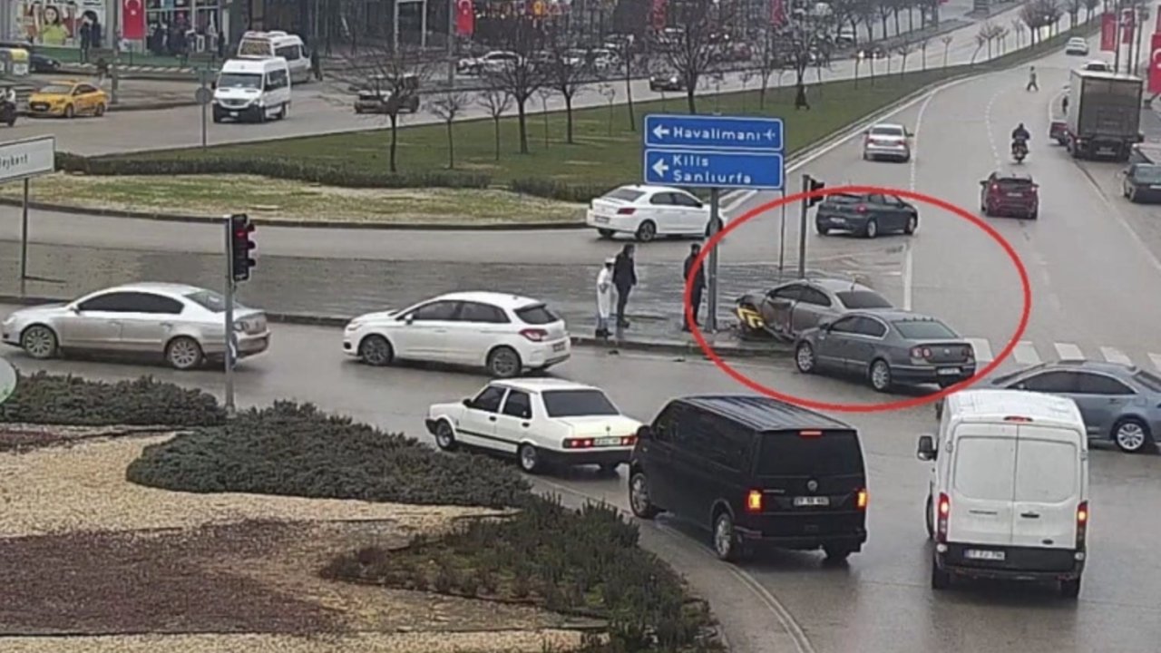 Gaziantep Beykent kavşağında kaza meydana geldi