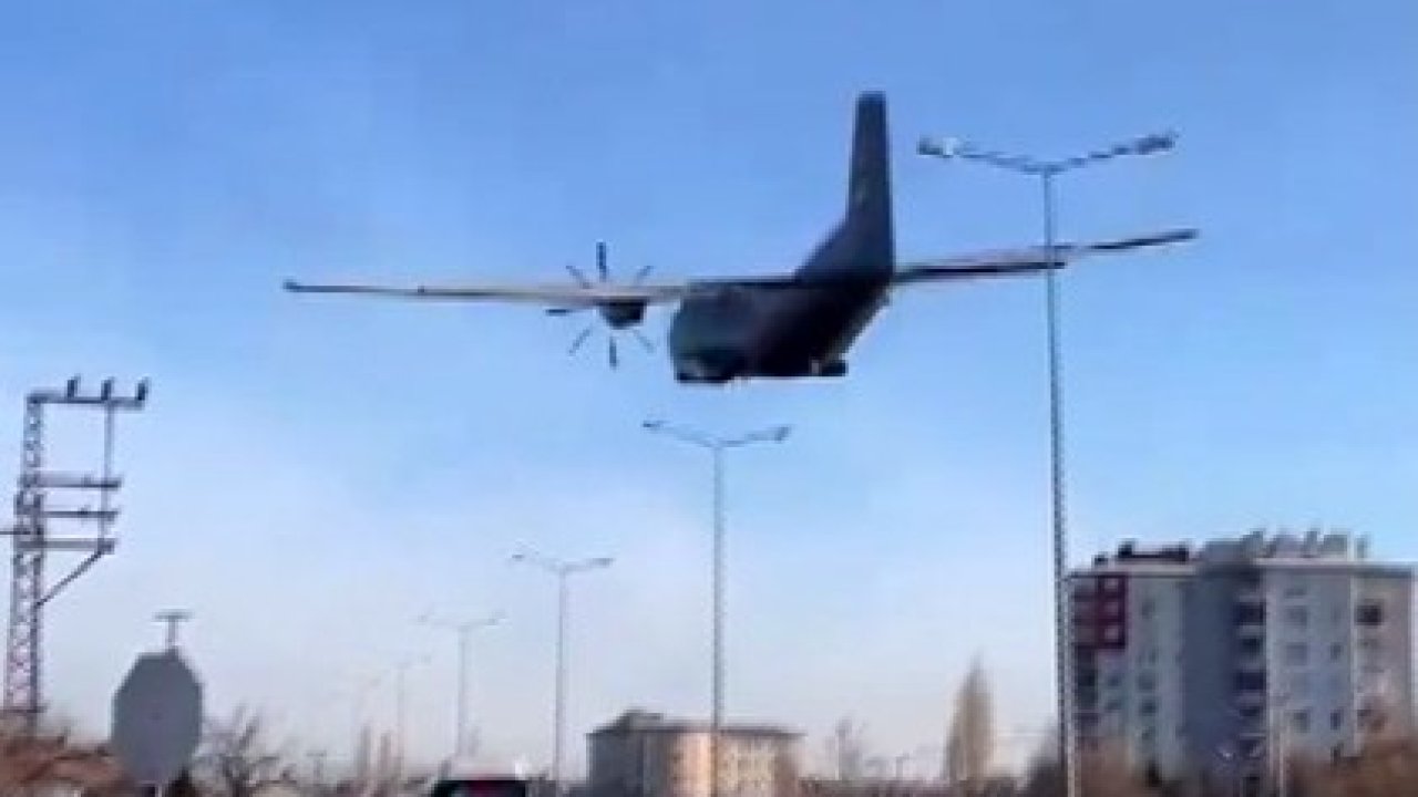 Faciaya ramak kala! Kayseri'den kalkan C-160 eğitim uçağı acil iniş yaptı