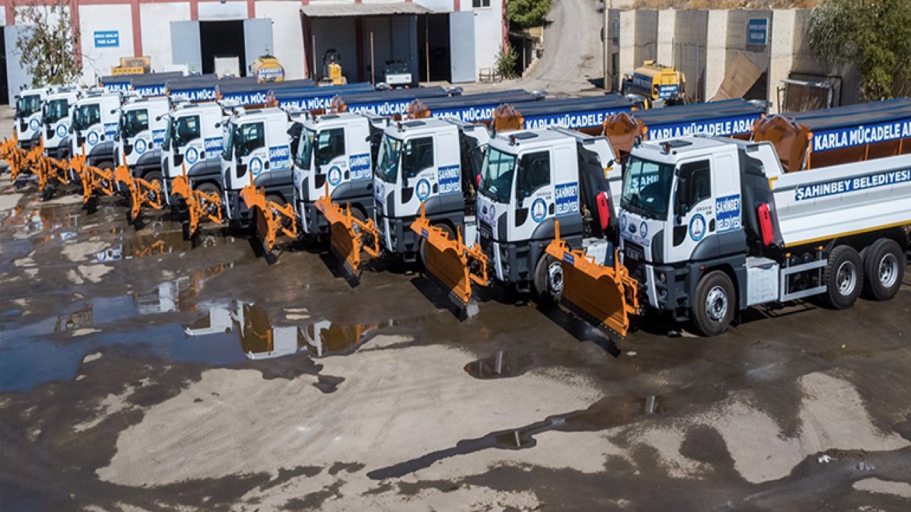 Şahinbey Belediyesi ekipleri kar için teyakkuzda