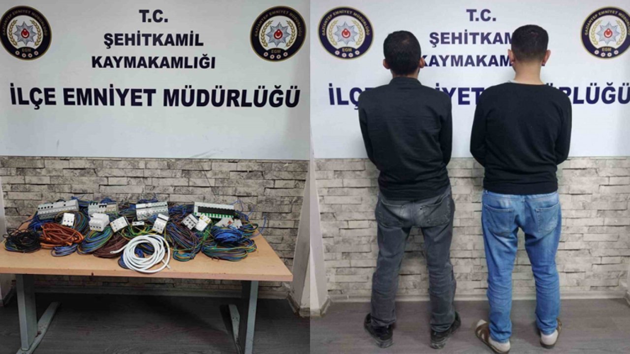 Gaziantep'te inşaat alanından 850 bin liralık kablo çalan şüpheliler yakalandı
