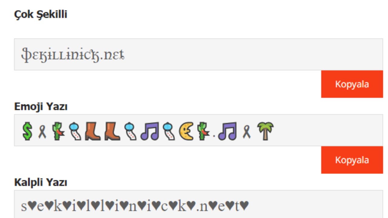 Şekilli nick nedir? Nasıl yapılır?