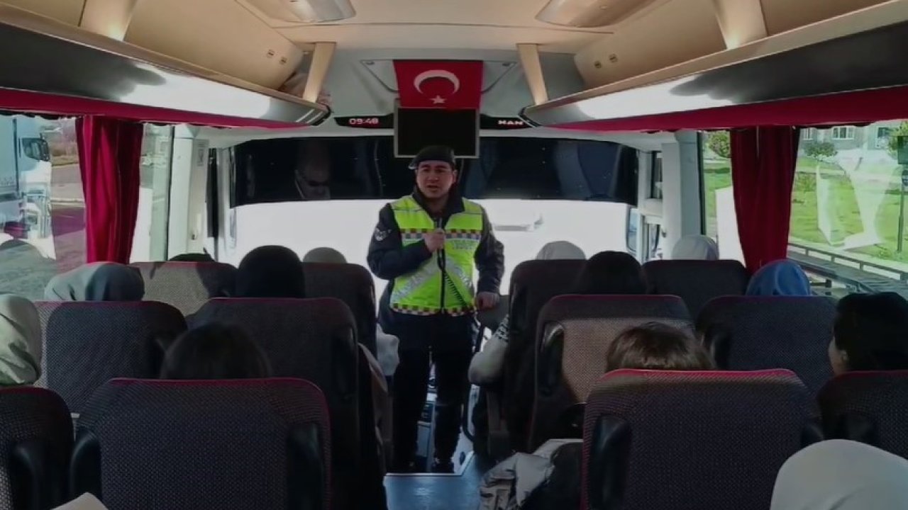 Gaziantep'te Jandarmadan emniyet kemeri denetimi ve eğitimi
