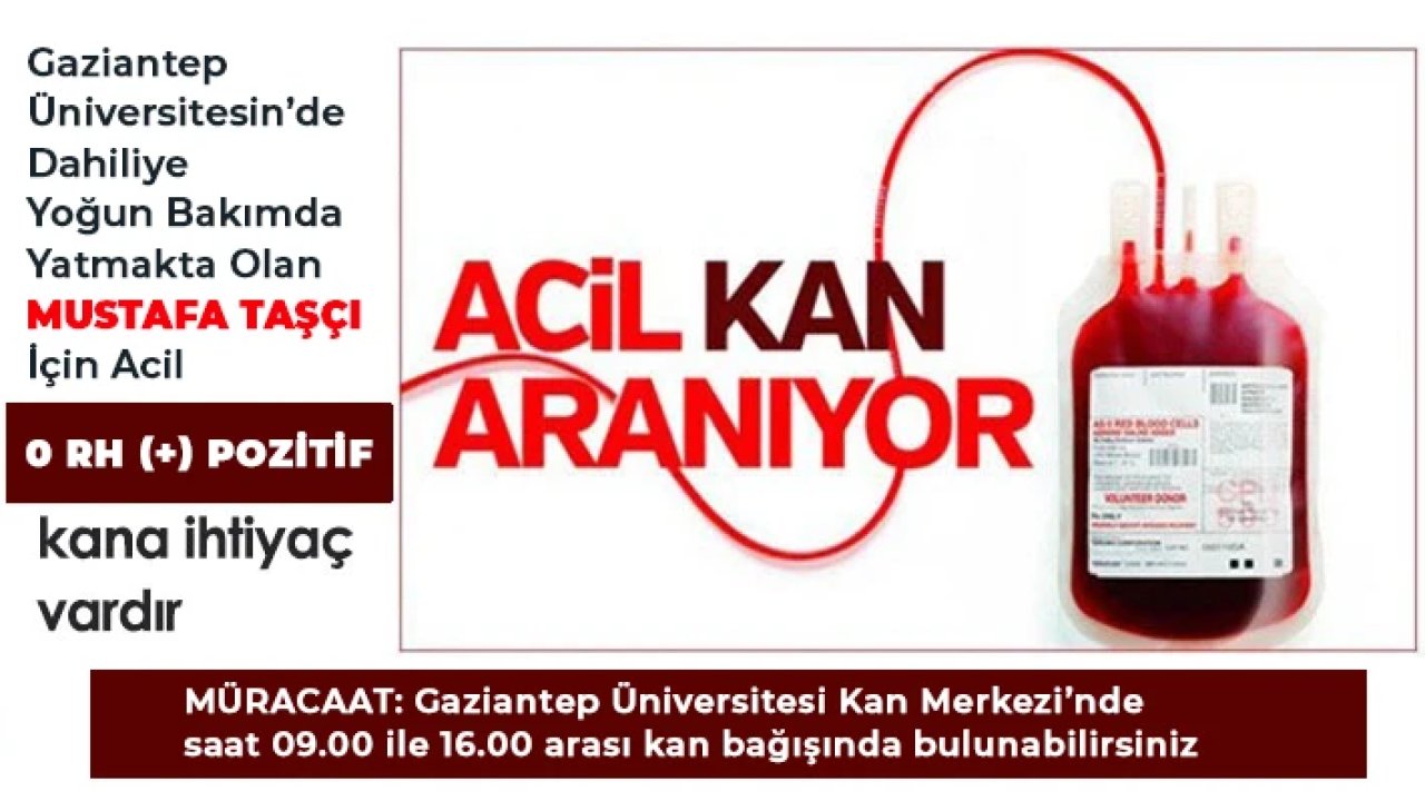 Acil Kan Aranıyor...