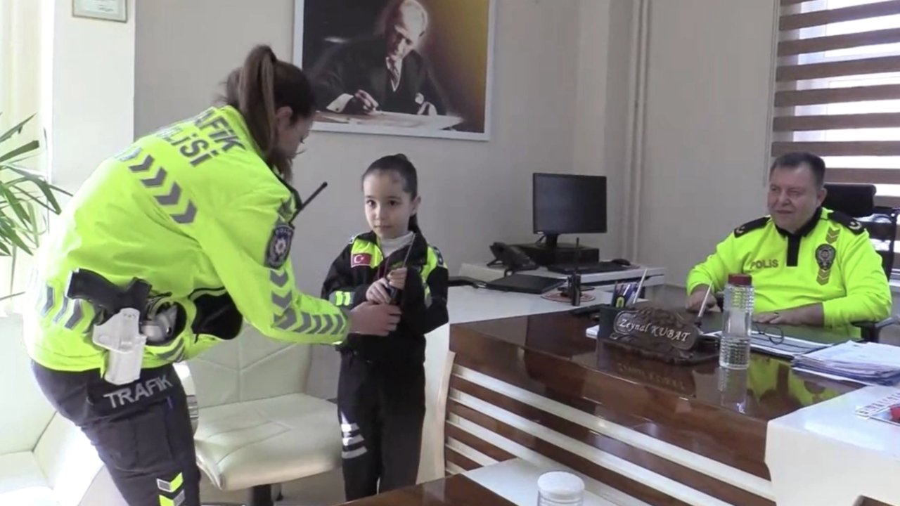 Gaziantep polisi Ada İnce’nin hayalini gerçekleştirdi