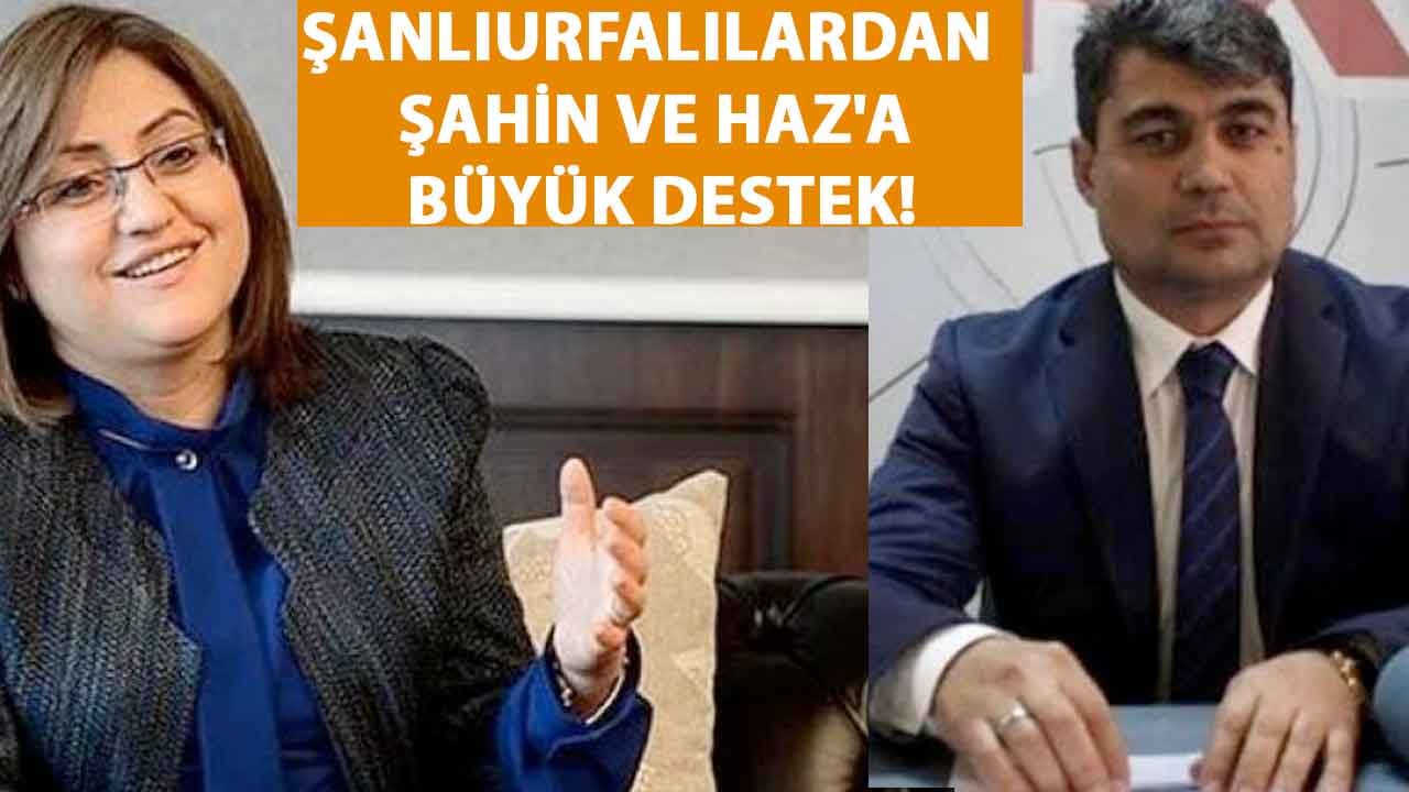 Şanlıurfalılardan Şahin ve Haz'a büyük destek!