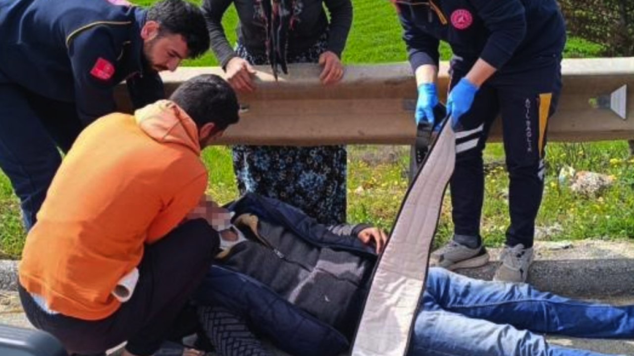 Gaziantep'te kaza sonrası LPG tankındaki kaçağa itfaiye müdahale etti