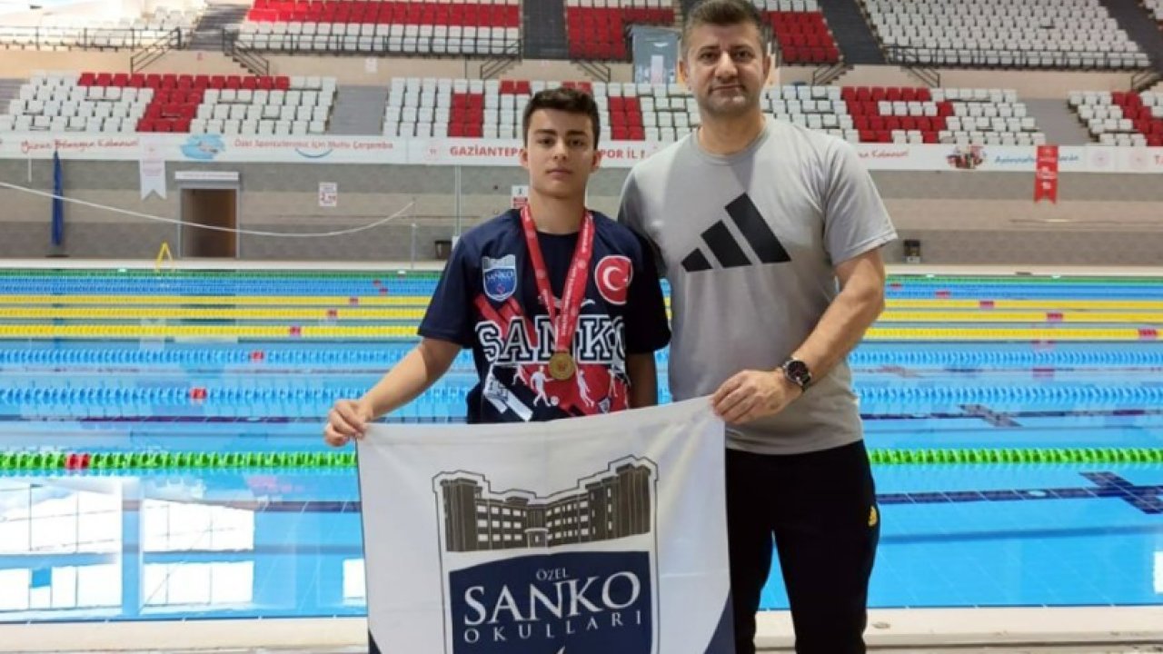 SANKO Okulları öğrencisi yüzme yarışmasında il birincisi oldu