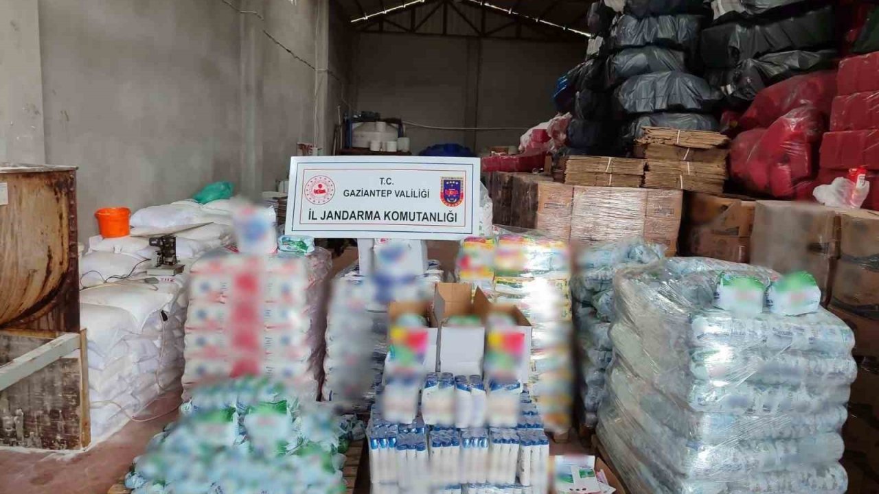 Gaziantep’te 2,5 milyon TL değerinde sahte deterjan ele geçirildi