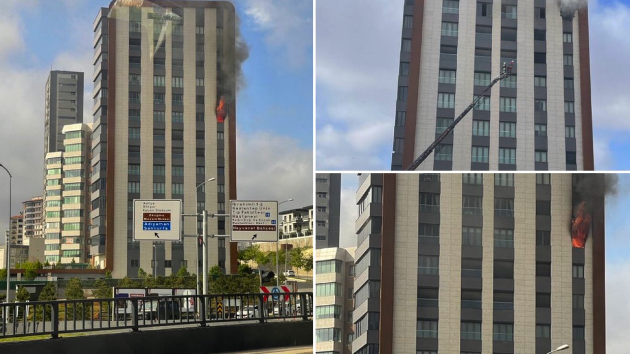 Gaziantep'te Lüks Rezidans'ta Korkutan Yangın! 10'larca İtfaiye Aracı Yangın Yerinde!