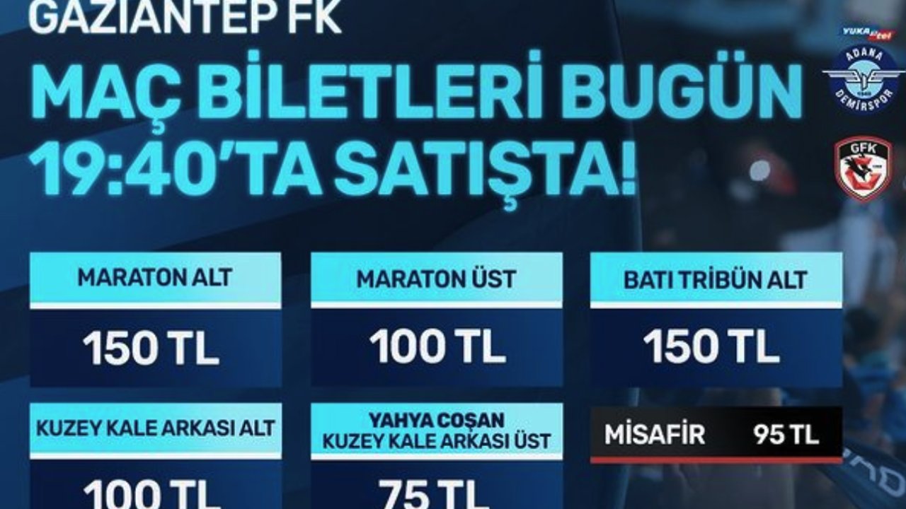 Adana Demirspor, Gaziantep FK ile Karşı Karşıya!