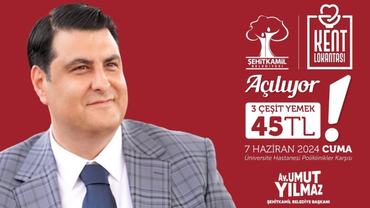 Umut Yılmaz Sözünü Tuttu! Şehitkamil ilk kent lokantasını açıyor! 3 Çeşit Yemek 45 TL