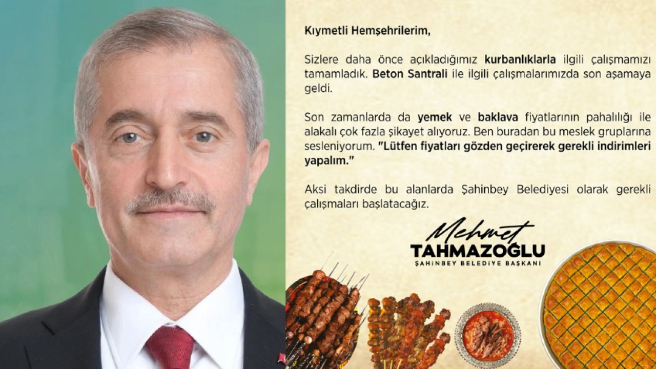 Mehmet Tahmazoğlu'ndan Baklavacılara ve Lokantacılara SERT UYARI: 'YAPMAZSANIZ BİZ YAPARIZ'