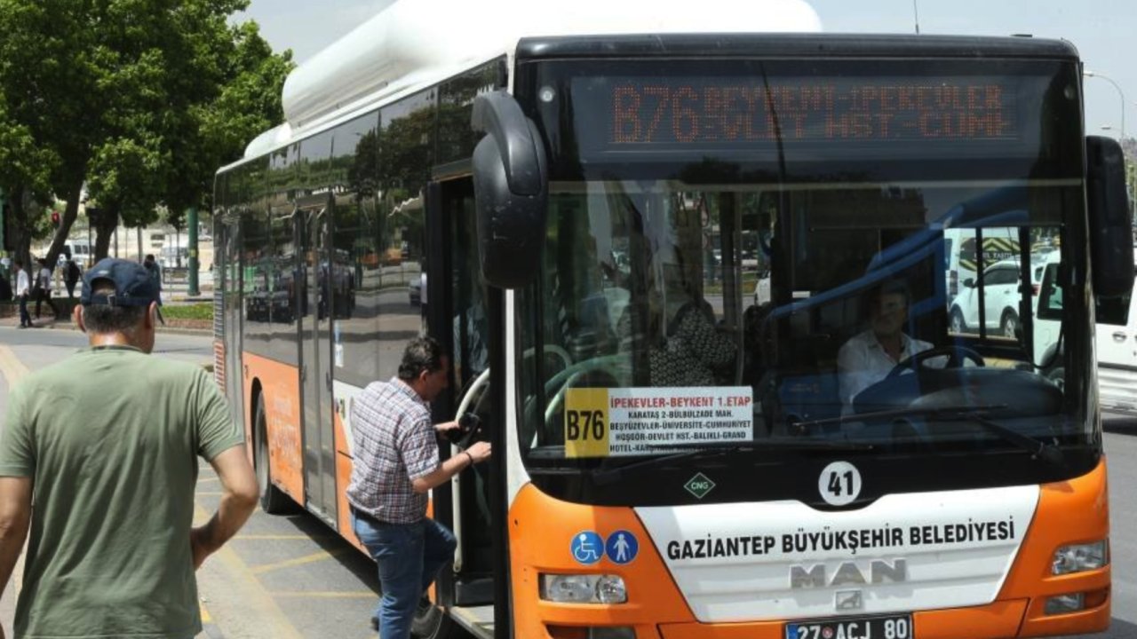 GAZİANTEP BÜYÜKŞEHİR'DEN MÜJDE! TOPLU ULAŞIM ÜCRETSİZ OLDU!
