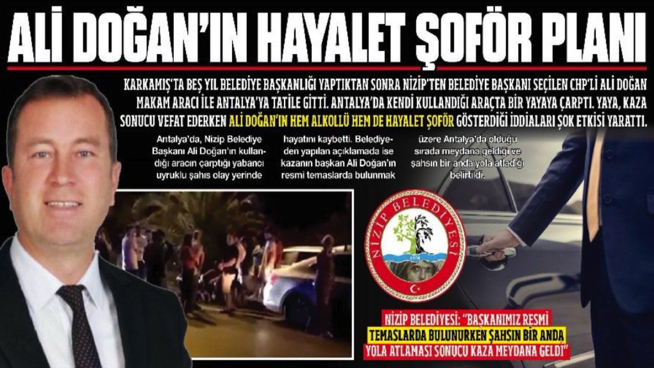 Nizip Belediye Başkanı Ali DOĞAN Hakkında ŞOK İDDİALAR! ALİ DOĞAN'IN HAYALET ŞOFÖR PLANI!