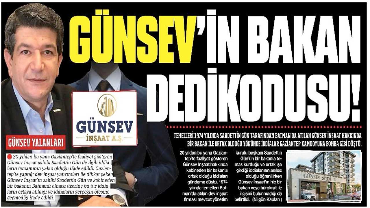 Günsev'in Bakan Dedikodusu!