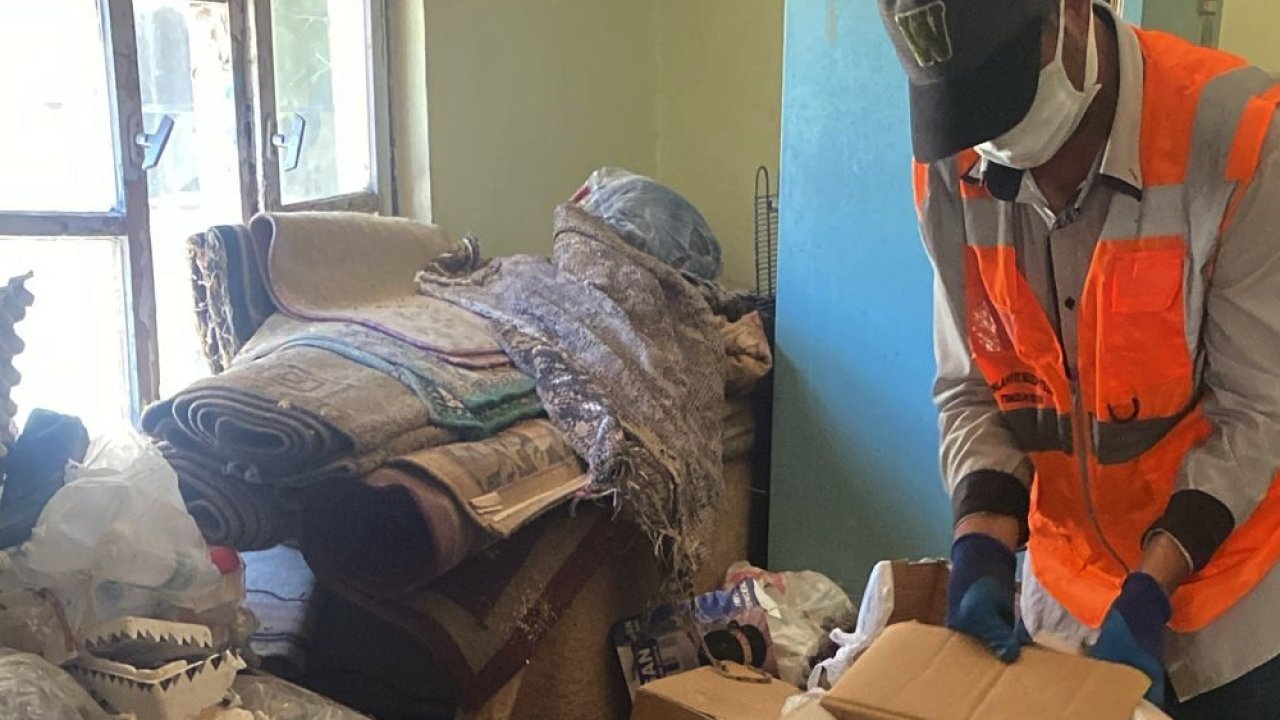 Gaziantep'te ŞOK OLAY! Evden 1 kamyon çöp çıktı