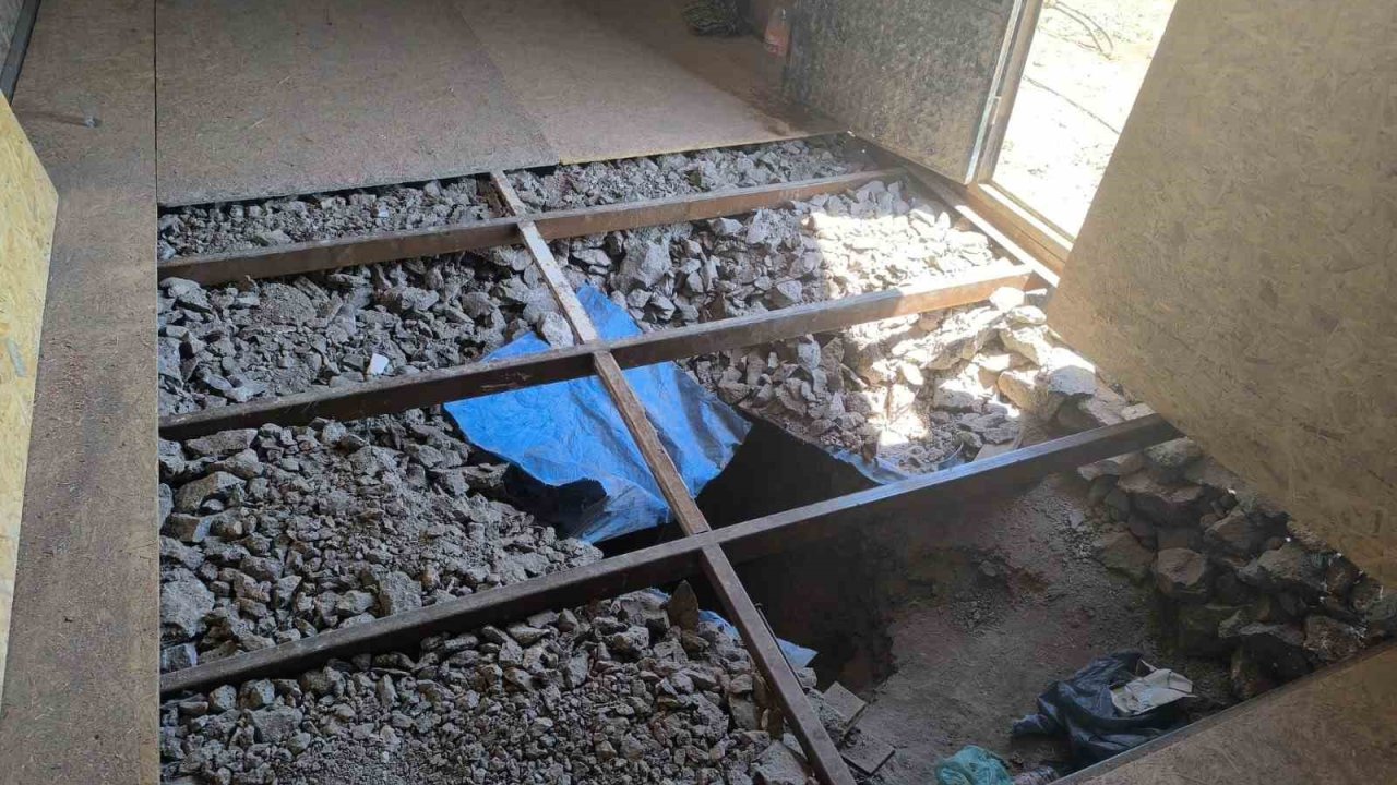 Gaziantep’te kaçak kazı yapan şahıs pes dedirtti